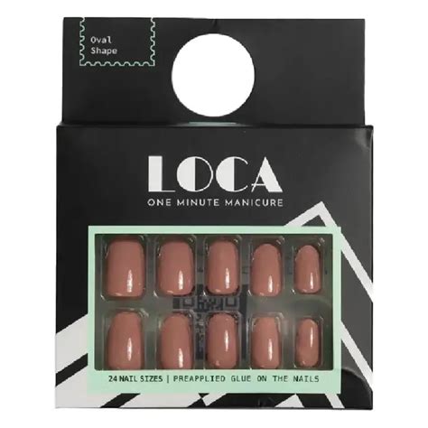 Loca Nude Oval Press On Nails No 28 24pcs Gomla