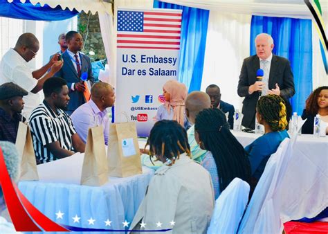 US Embassy Tanzania On Twitter Leo Balozi Wright Amekutana Na