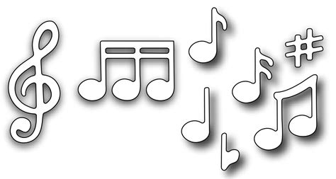 Frantic Stamper - Precision Dies - Small Music Notes (set of 8)