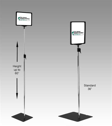 Adjustable Pedestal Sign Display 11w X 7h The Global Display