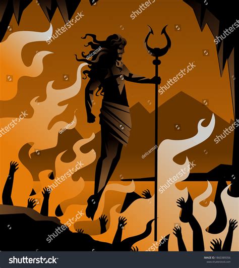 Hades Greek Mythology God Underworld Stock Vector Royalty Free 1860389356