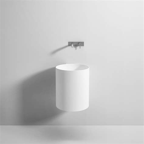 Rexa Design Unico Rotondo Lavabo A Parete REXA DESIGN FINITURE Corian