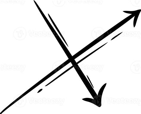 Hand Drawn Arrow Scribble Abstract 47587093 Png