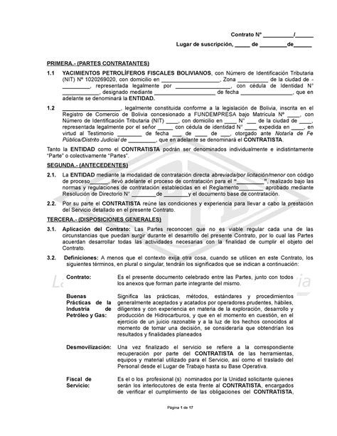 Modelo Contrato Servicios GNEE DBC Contrato N Lugar De