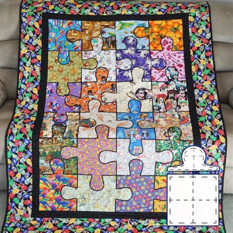 Jigsaw Puzzle Quilt Template Set