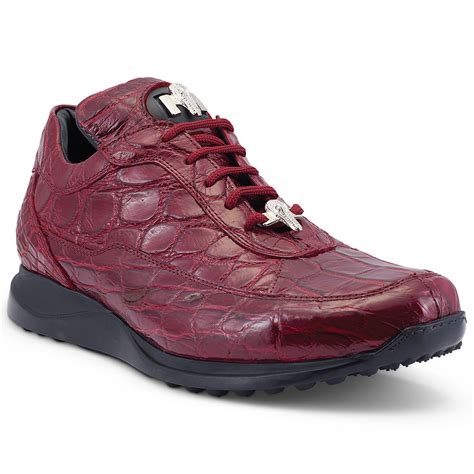 Mauri 89002 Alligator Sneakers Multi Toffee Ruby Red Indigo Blue