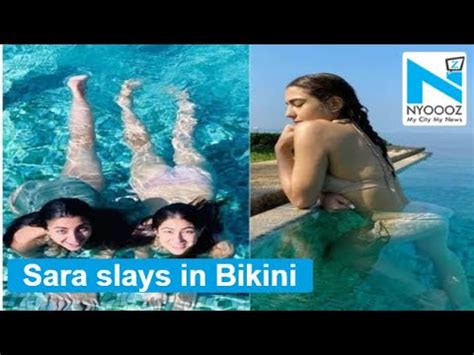 Sara Ali Khan Sets The Temperature Soaring As She Dons Bikini Youtube