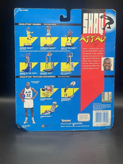 Kenner Nba Shaq Attaq All Star Shaquille O Neal Toy Action Figure