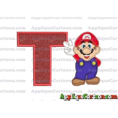 Luigi Super Mario Head Applique Embroidery Design With Alphabet Z