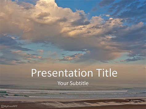 Free Beach Sea PowerPoint Template - Download Free PowerPoint PPT