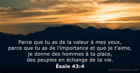 Ésaïe 43 4 Verset de la Bible DailyVerses net