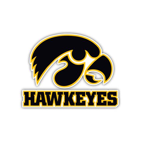 Iowa Hawkeyes – Black Hawkeye – Full Color Vinyl Decal – Custom Size ...