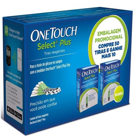 Tiras Reagentes One Touch Select Plus Medir Glicemia Teste