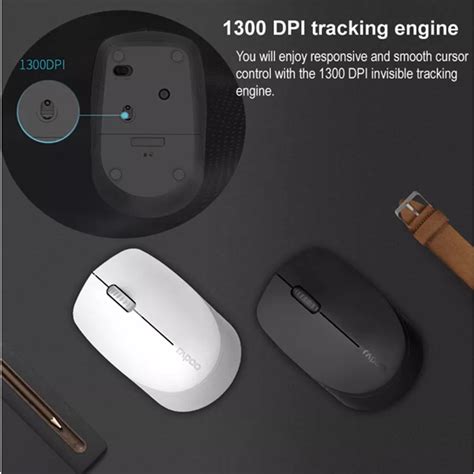 Rapoo M Multi Mode Ultra Slim Wireless Bluetooth Combo Mouse