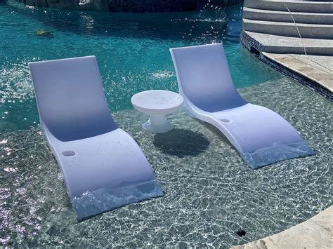 Luxury Lounger in Water Pool Chaise Lounge for Ledge 2 Chairs with ...