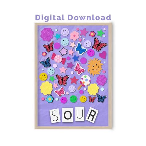 Olivia Rodrigo Sour Poster Sour Album Cover Art Olivia | Etsy | Album ...