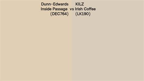 Dunn Edwards Inside Passage Dec Vs Kilz Irish Coffee Lk Side