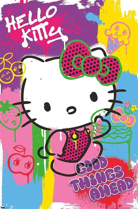 THIS TRENDS HELLO KITTY - POP ART WALL POSTER uses high-resolution ...