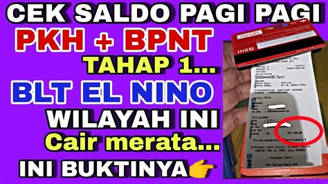 PKH Hari Ini Cek Saldo Pagi Ini PKH Tahap 1 BLT El Nino Cair Serentak