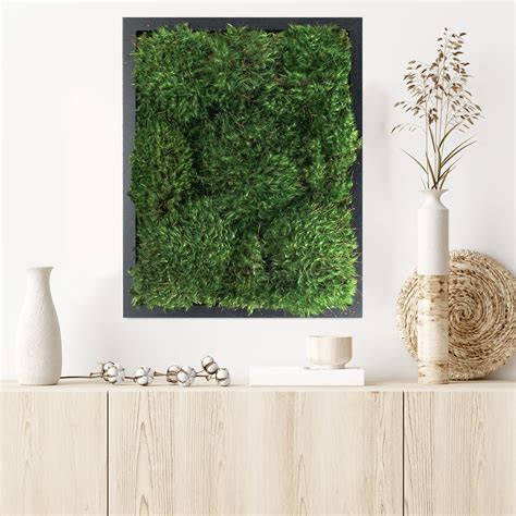 Moss Pure Living Wall Art- Black Frame - Just N Life