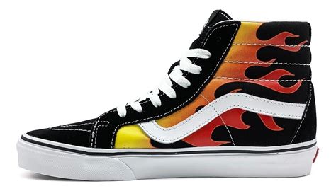 Tenis Vans Sk8 Hi Reissue Flame Bota Skool Fuego Llamas Meses Sin