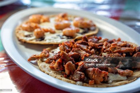 Carne Asada Beef Taco On Tortilla With Melted Cheese And Salsa Mexican Cuisine With Cheesy