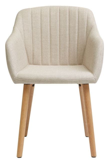 Dining Chair Adslev Beige Fabric Oak Color