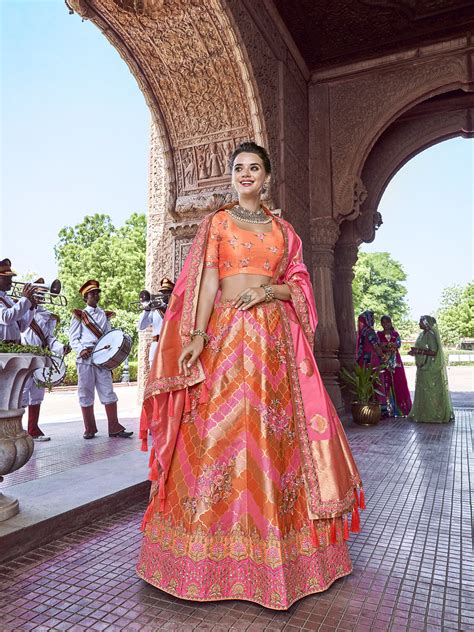 LM 1012716 Multicolor Silk Jacquard Traditional Lehenga Ch Flickr