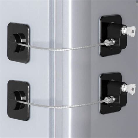 2 Pack Fridge Lock Freezer Lock With 4 Key For Child Safety