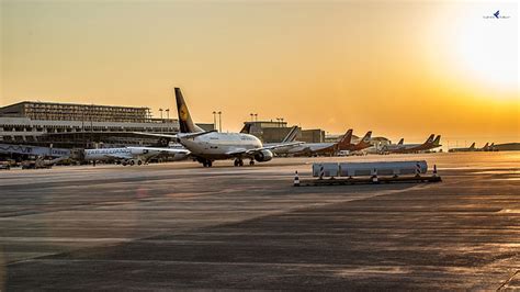 HD wallpaper: aircraft, Airport, sunset | Wallpaper Flare