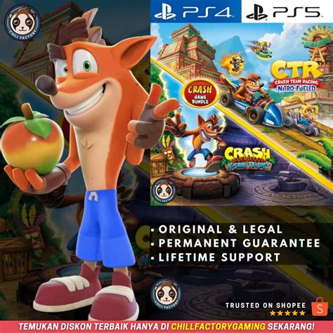 Jual Crash Bandicoot Bundle N Sane Trilogy CTR Nitro Fueled PS4