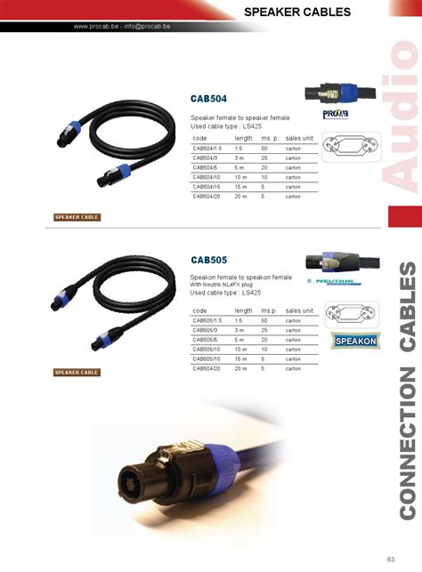 Cabo De Coluna Speakon P M M Speakon Condutores Macho Macho De