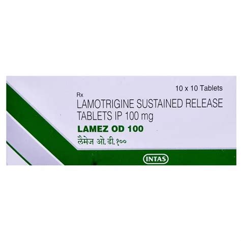 Lamez Od 100 Mg Lamotrigine Sustained Release Tablets At Rs 300stripe