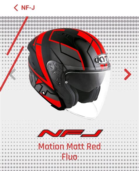 Kyt Nfj Motion Matt Red Fluo Motorcycles Motorcycle Accessories On