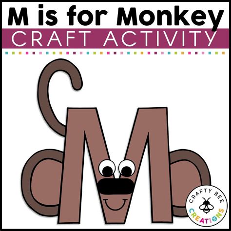 Letter M Craft Patterns Monkey Craft Alphabet Crafts Uppercase