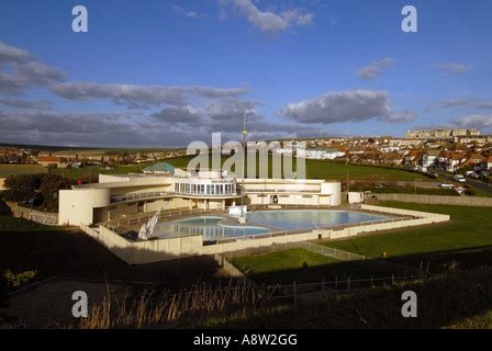 art deco saltdean lido in east sussex Stock Photo - Alamy