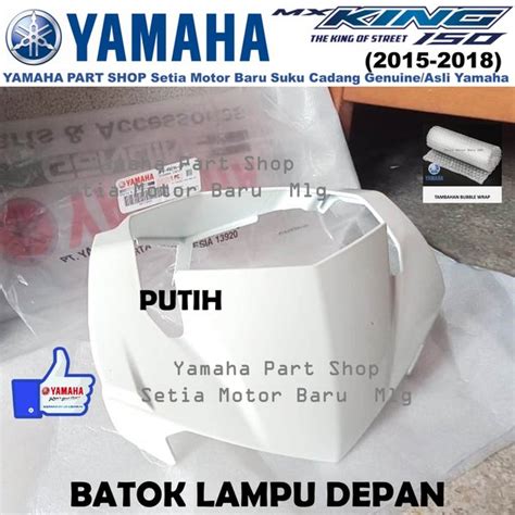 Jual Cover Batok Lampu Depan Visor Mxking Mx King Old Putih White