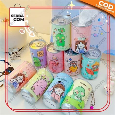 Jual Tissue Basah Kaleng Mini Korea Karakter Lucu Isi 30 Lembar Sekali