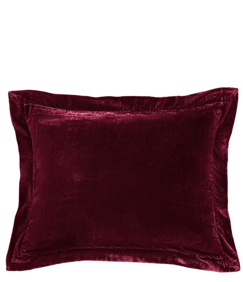 Hiend Accents Stella Collection Faux Silk Velvet Flanged Dutch Euro