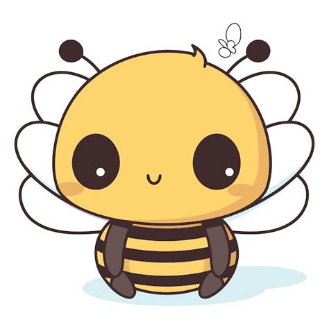 Premium Vector Cute Bee Cartoon Vector Illustration Sweet Honey Bee