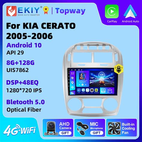 Ekiy Car Radio For Kia Cerato Wireless Carplay Video Camera