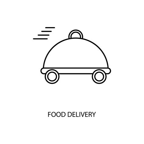 Food Delivery Concept Line Icon Simple Element Illustration Food