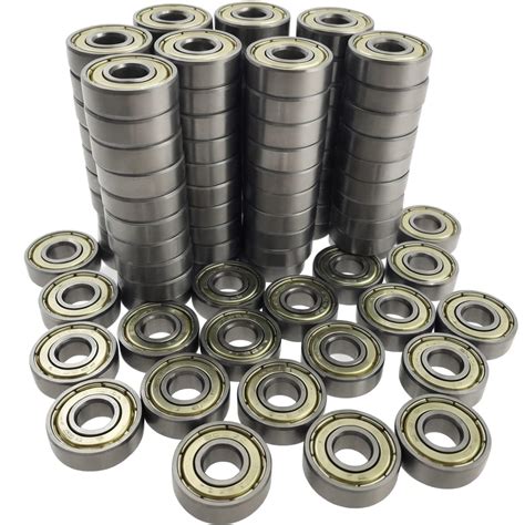 100 PCS 608 ZZ Ball Bearing Double Metal Sealed Shielded Miniature