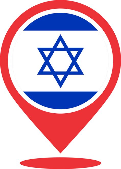 Israel Flag Pin Map Location Png 22110465 Png