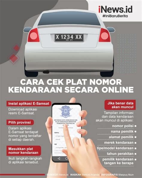 Infografis Cara Cek Plat Nomor Kendaraan Online