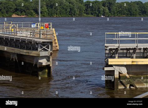 Wisconsin Dresbach Lock And Dam Number 7 Minnesota Mississippi River In