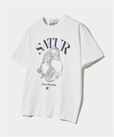 MUSINSA公式 SATUR Capri Citron Drawing Summer Graphic Short Sleeve T