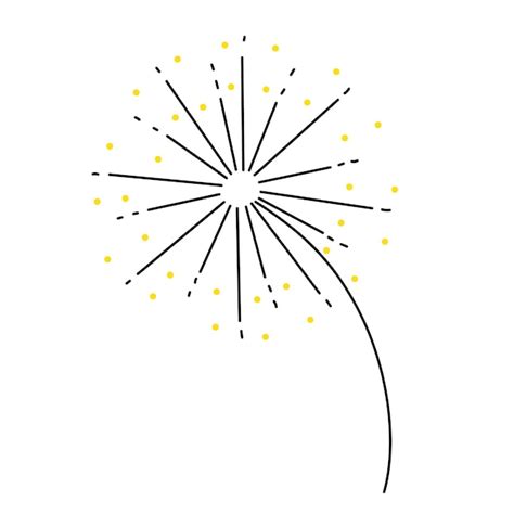 Ilustración de vector de fuegos artificiales dibujados a mano Vector