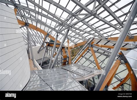 Roof Structure Of The Louis Vuitton Foundation Art Museum And Cultural