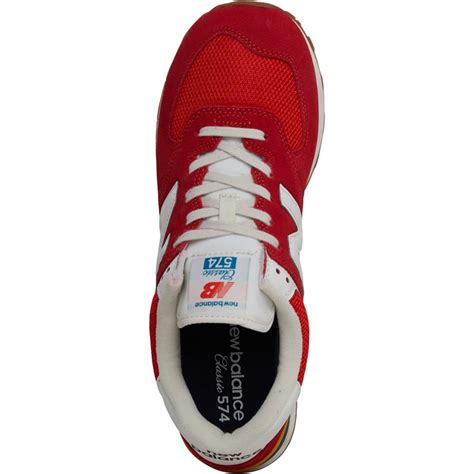 Buy New Balance Mens 574 Trainers Vibrant Scarlet